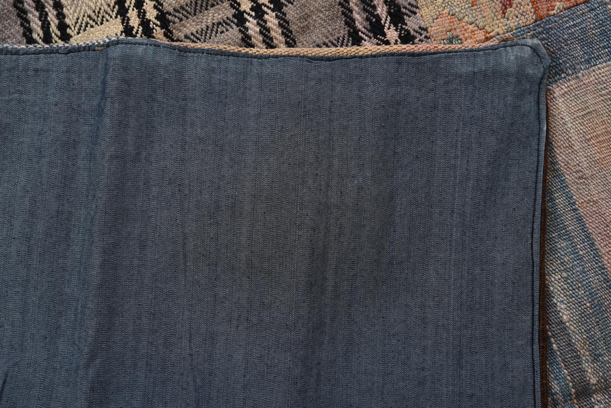 5' 4 x 7' 11 Hand Woven Kilim Patchwork Wool Rug