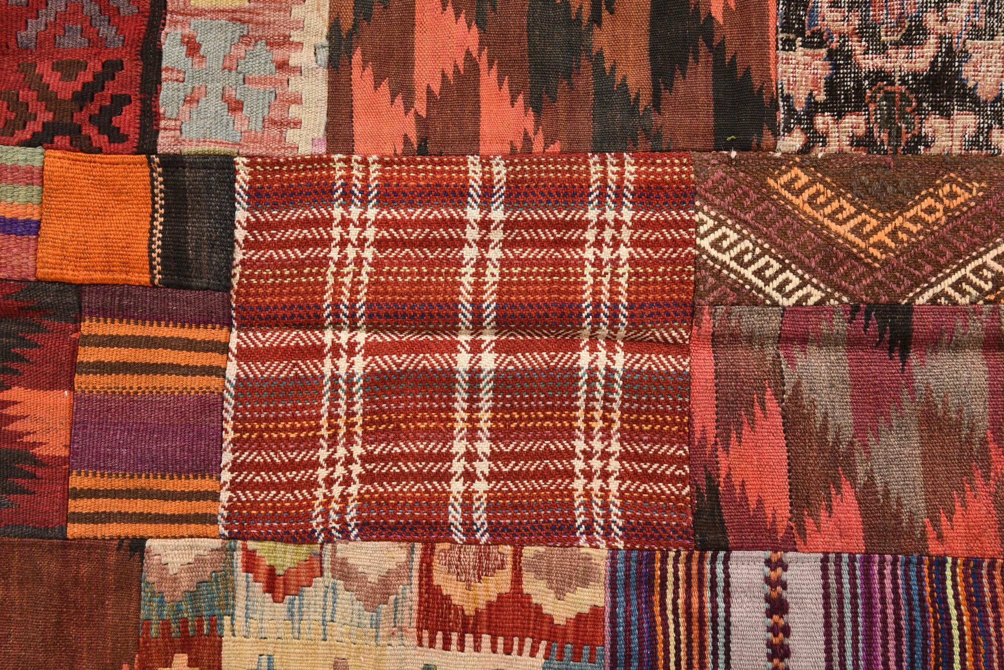 5' x 6' 7 Hand Woven Kilim Patchwork Wool Rug