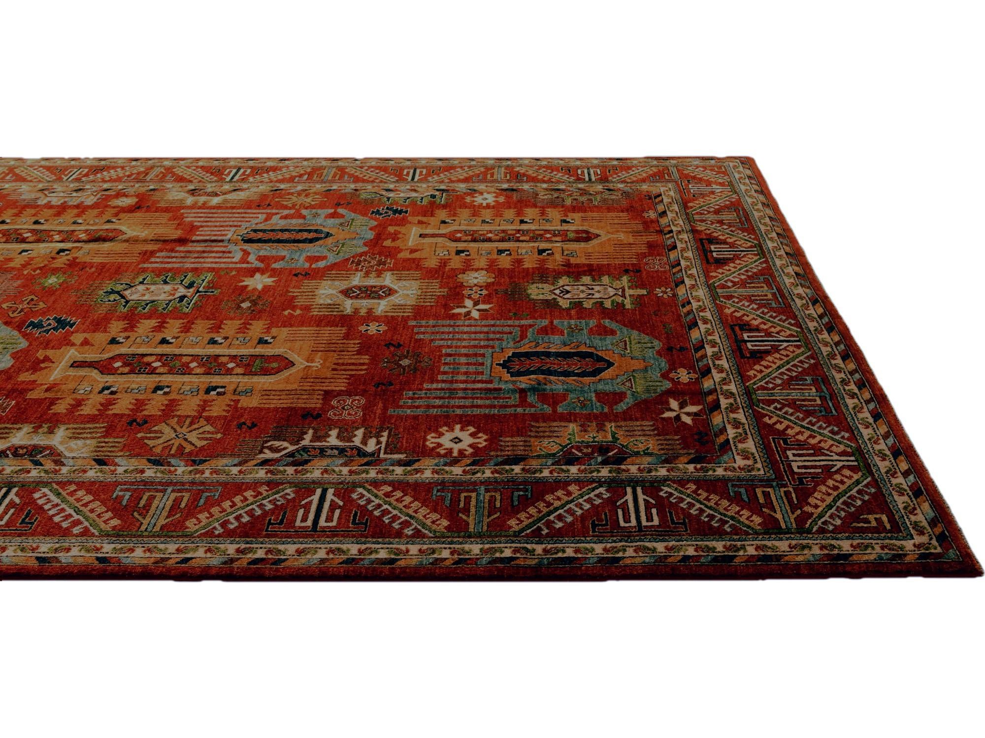 8' x 9' 6 Hand Knotted Kunduz Rug