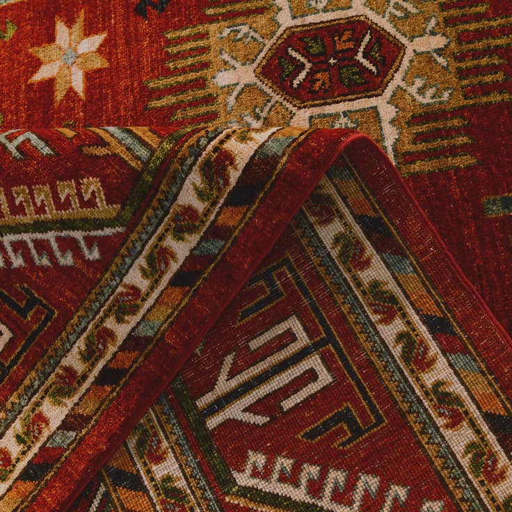 Detail image of 8' x 9' 6 Hand Knotted Kunduz Rug