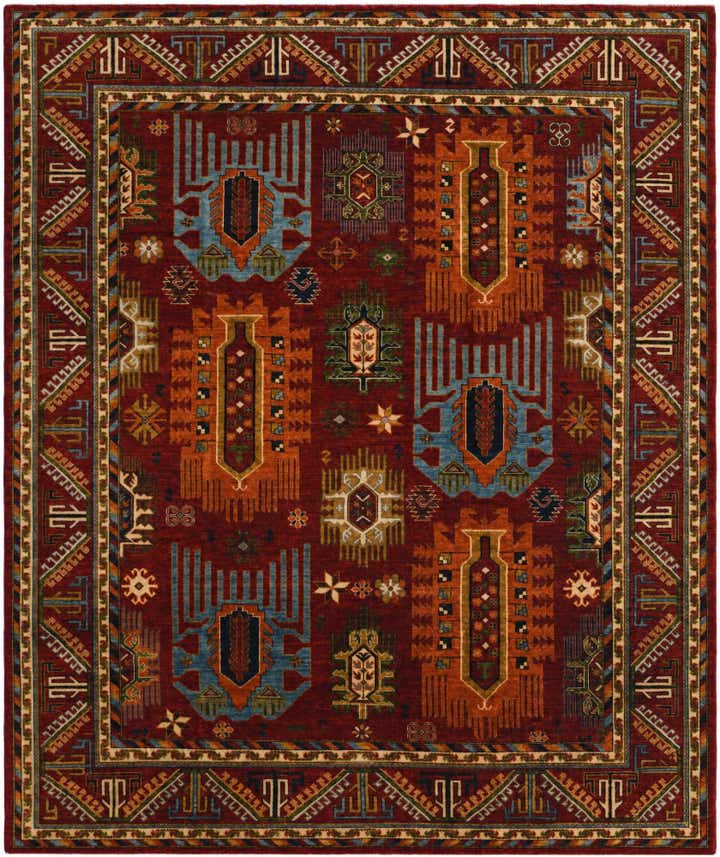 8' x 9' 6 Hand Knotted Kunduz Rug