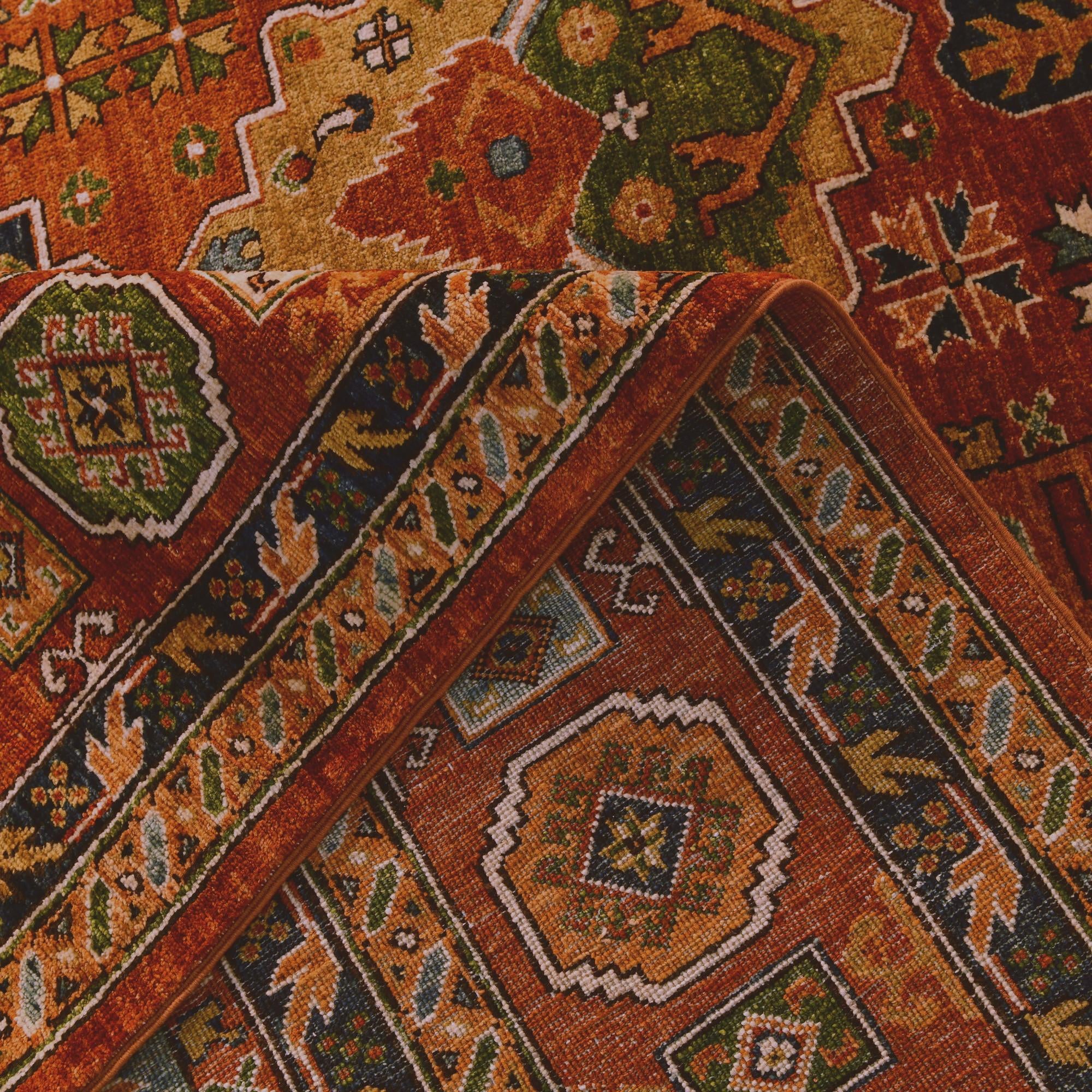8' 1 x 9' 9 Hand Knotted Kunduz Rug