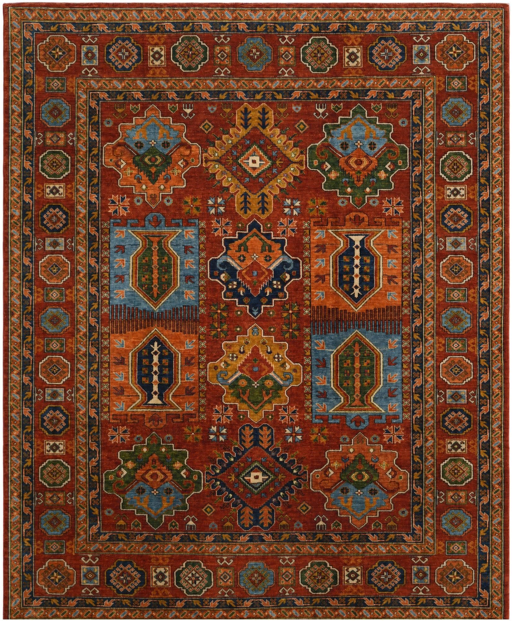 8' 1 x 9' 9 Hand Knotted Kunduz Rug