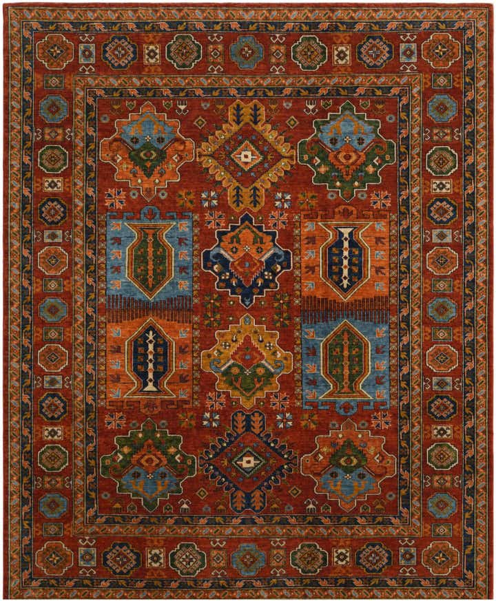 8' 1 x 9' 9 Hand Knotted Kunduz Rug