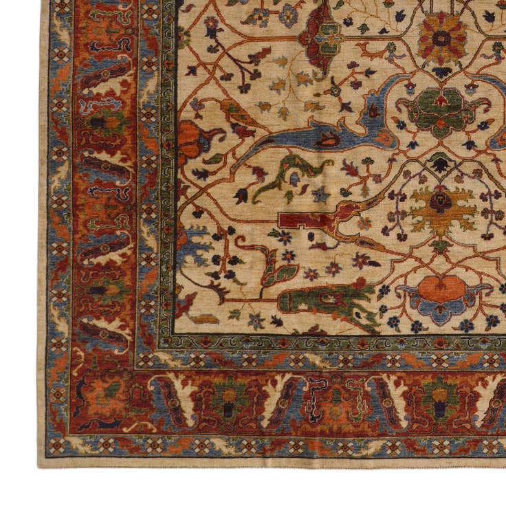 Detail image of 9' 11 x 13' Hand Knotted Kunduz Rug