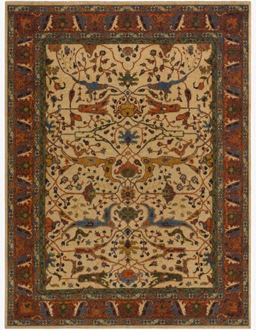9' 9 x 12' 9 Hand Knotted Kunduz Rug