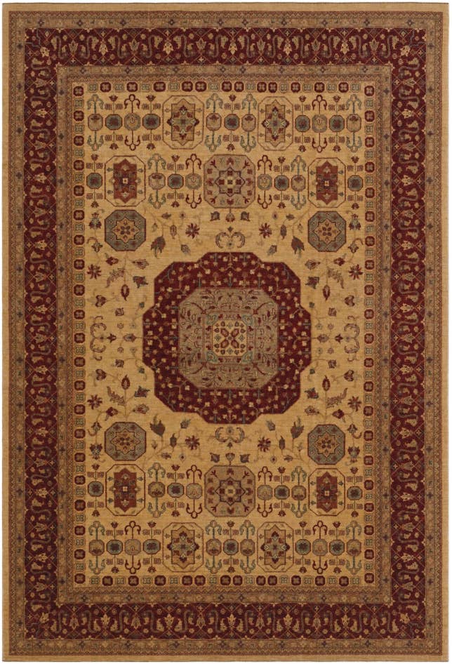 Detail image of 8' x 11' 8 Hand Knotted Mamluk Ziegler Rug