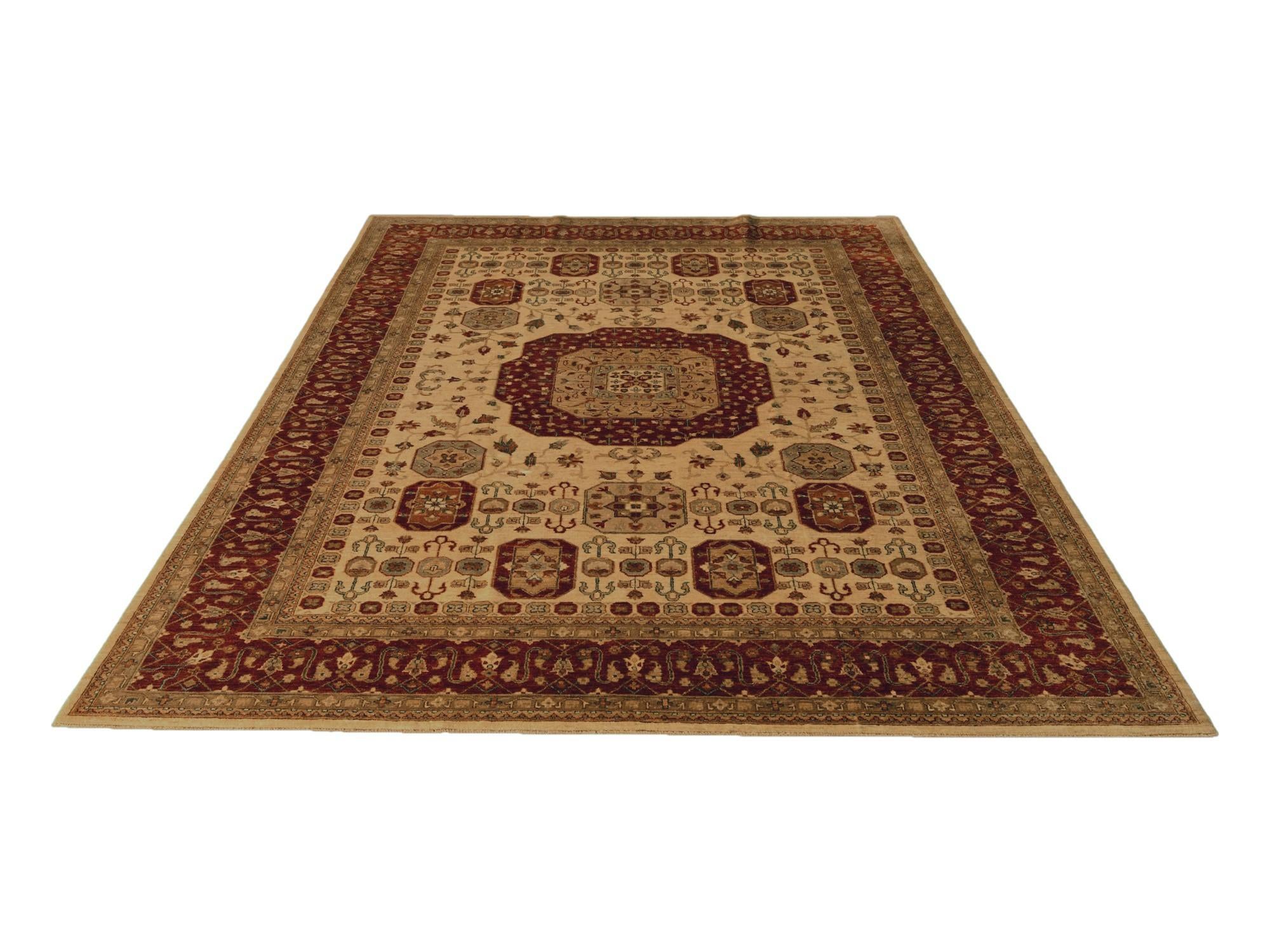 7' 10 x 11' 6 Hand Knotted Mamluk Ziegler Rug