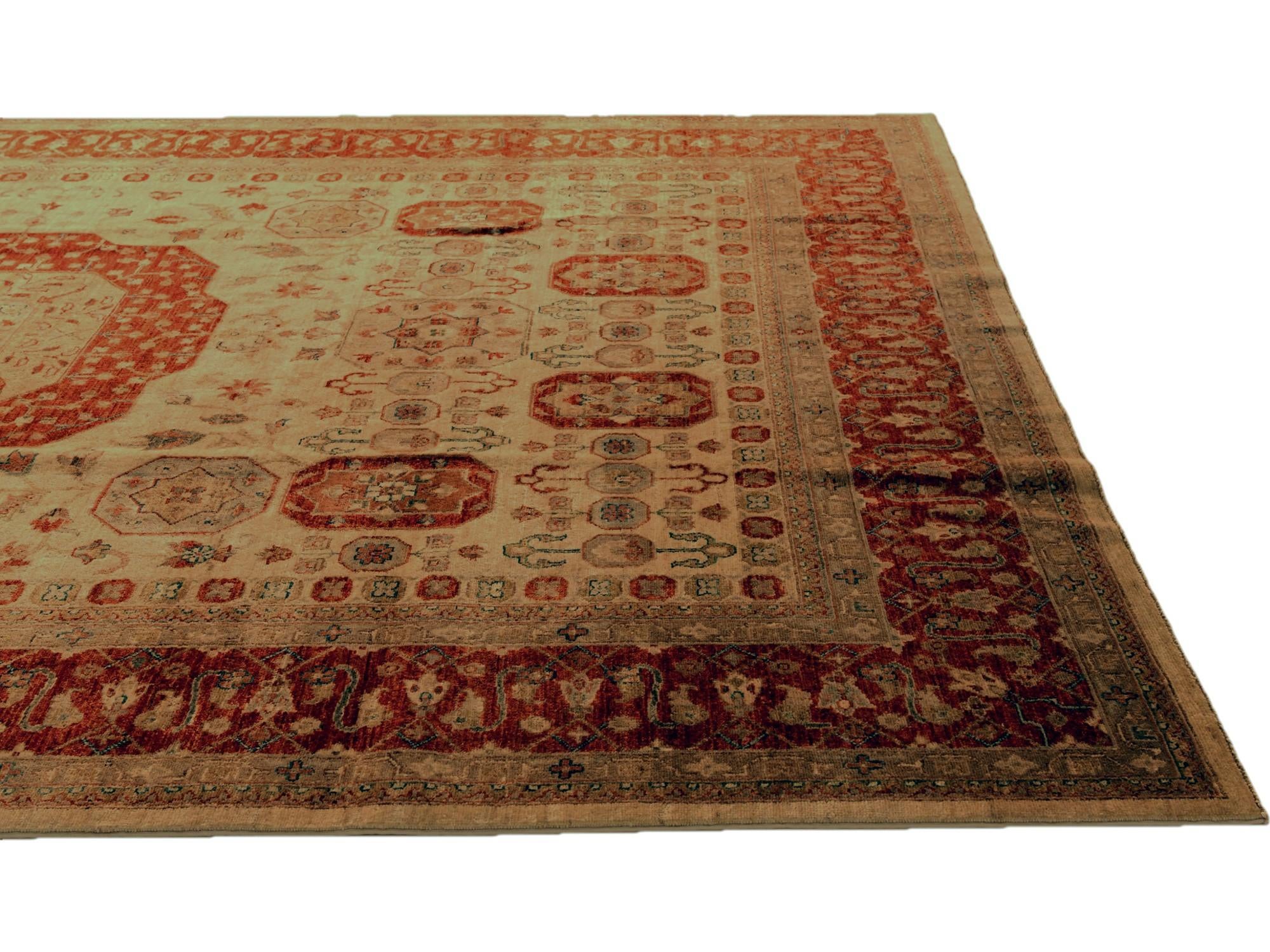 7' 10 x 11' 6 Hand Knotted Mamluk Ziegler Rug