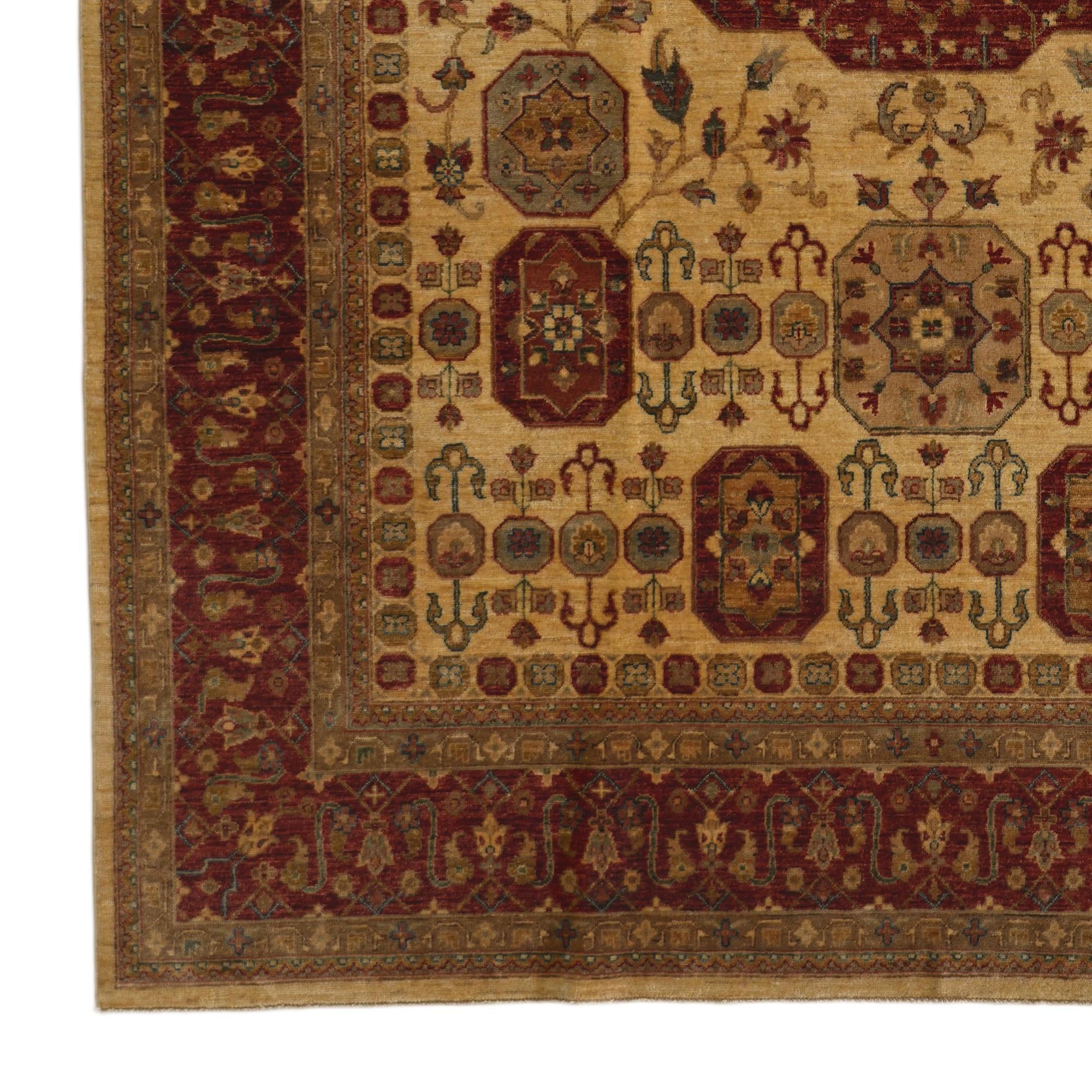 7' 10 x 11' 6 Hand Knotted Mamluk Ziegler Rug