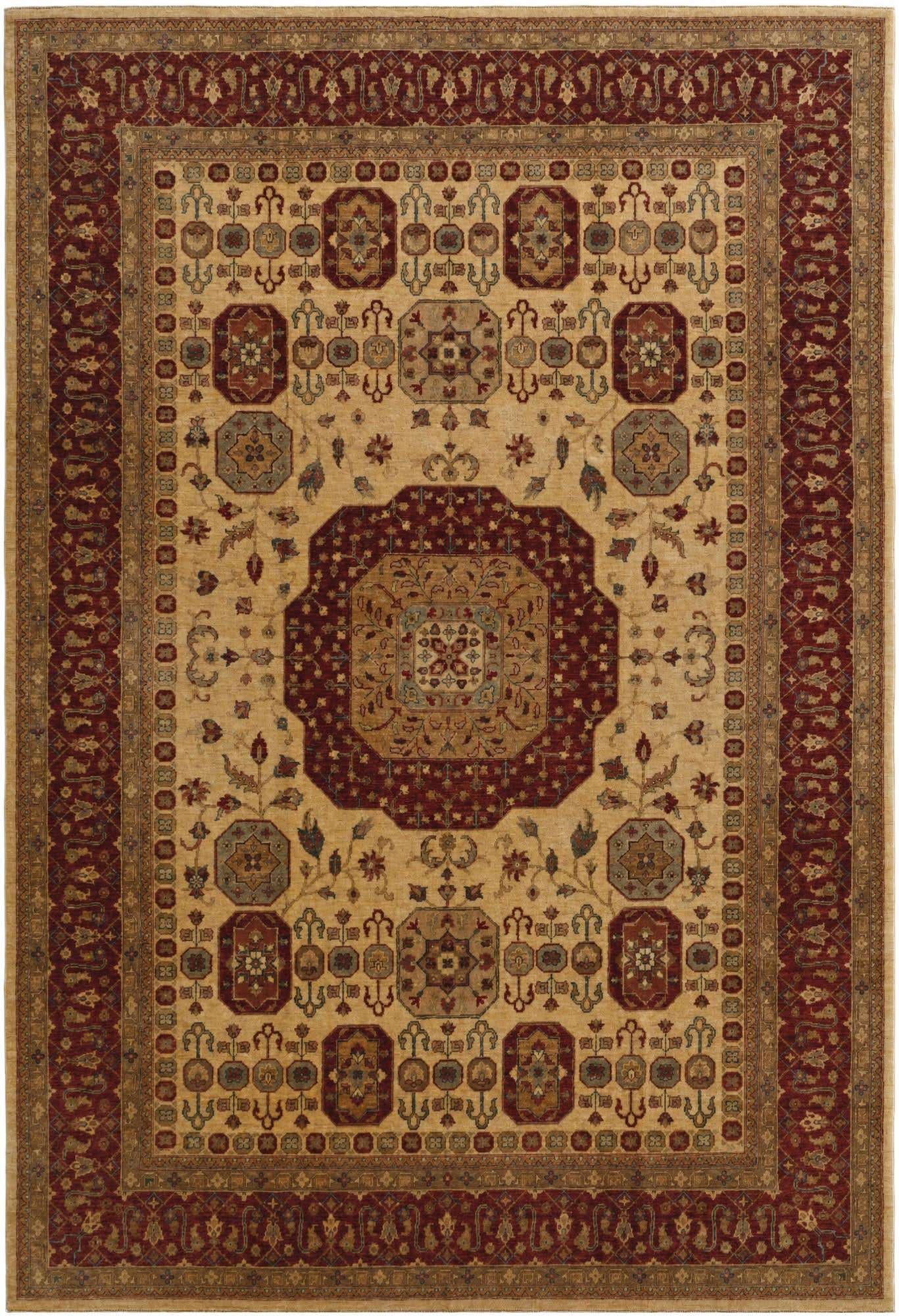 7' 10 x 11' 6 Hand Knotted Mamluk Ziegler Rug