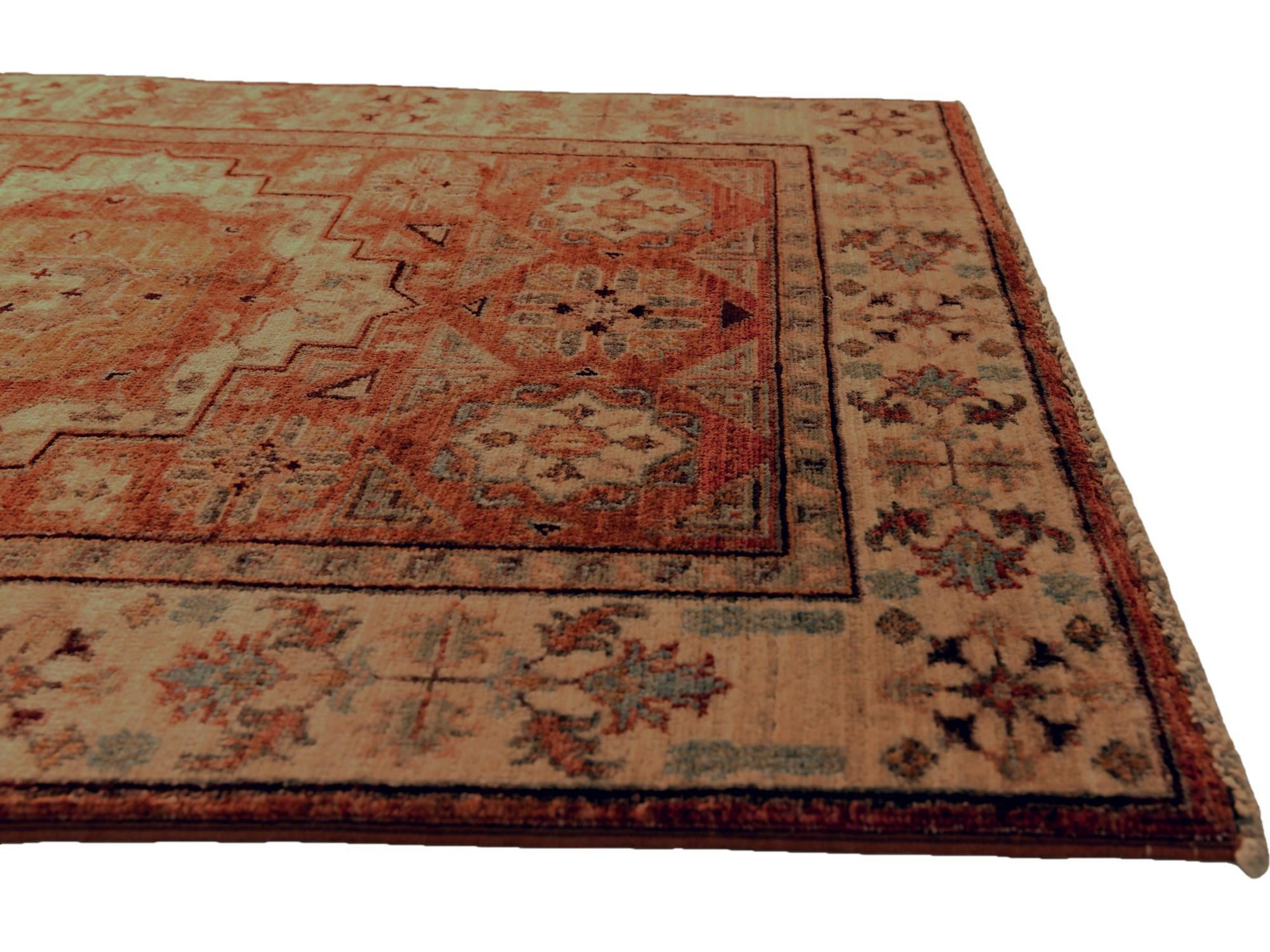80cm x 115cm Hand Knotted Mamluk Ziegler Rug