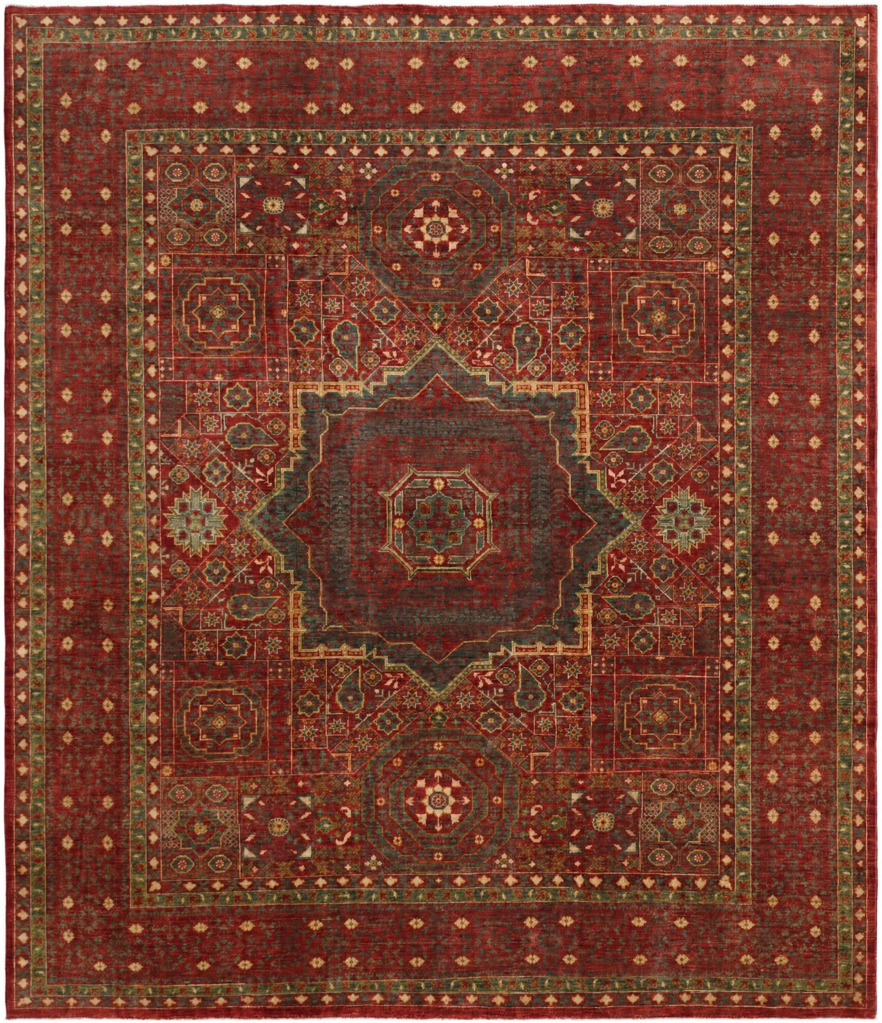 8' 4 x 9' 8 Hand Knotted Mamluk Ziegler Rug
