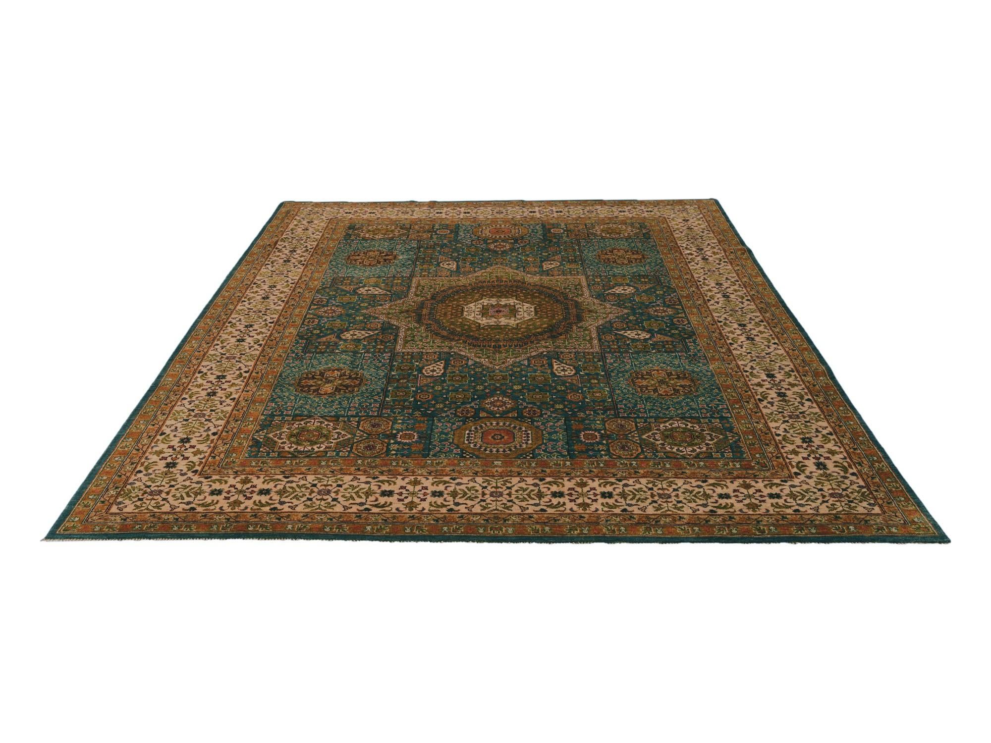 9' 4 x 11' 10 Hand Knotted Mamluk Ziegler Rug