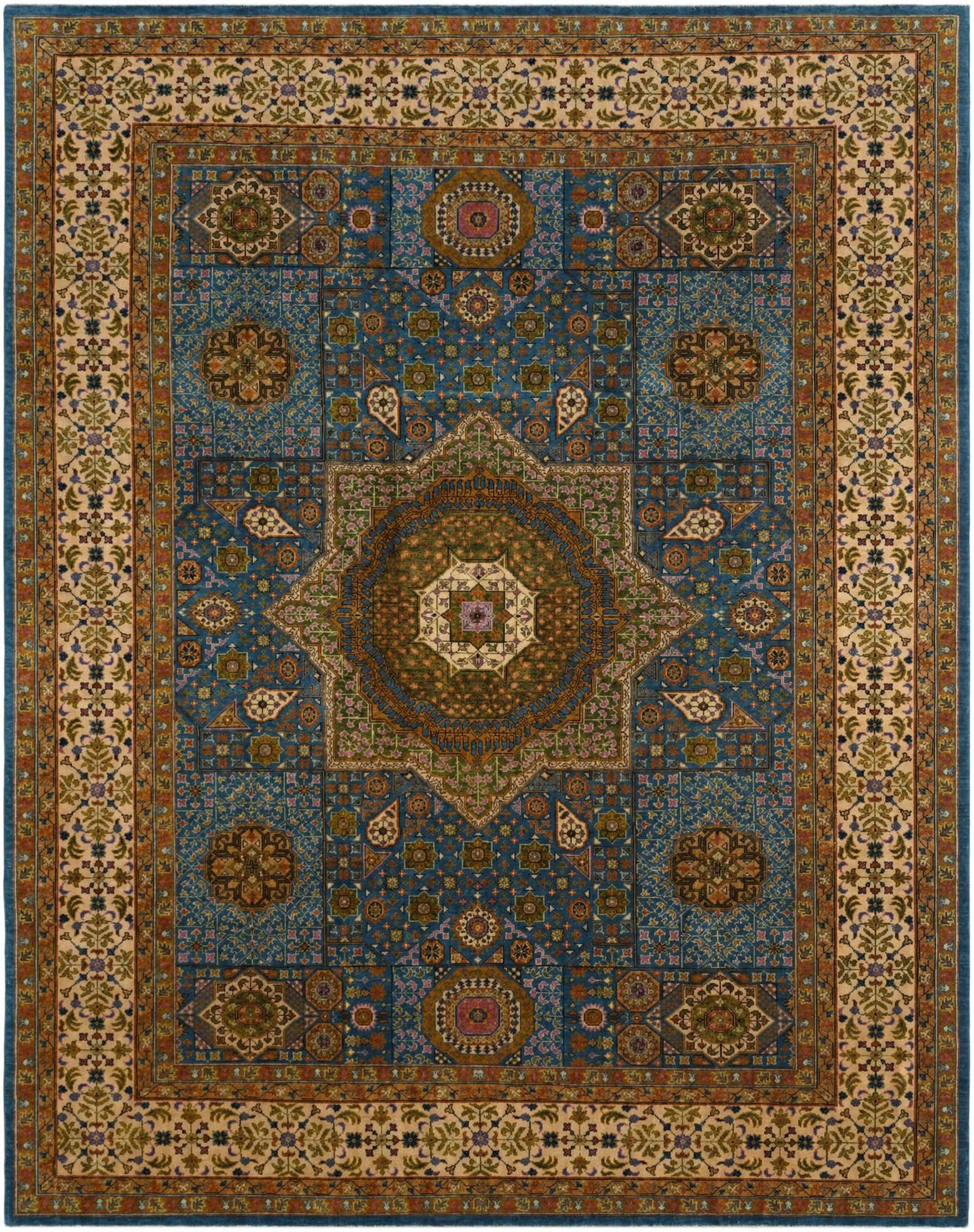 9' 4 x 11' 10 Hand Knotted Mamluk Ziegler Rug