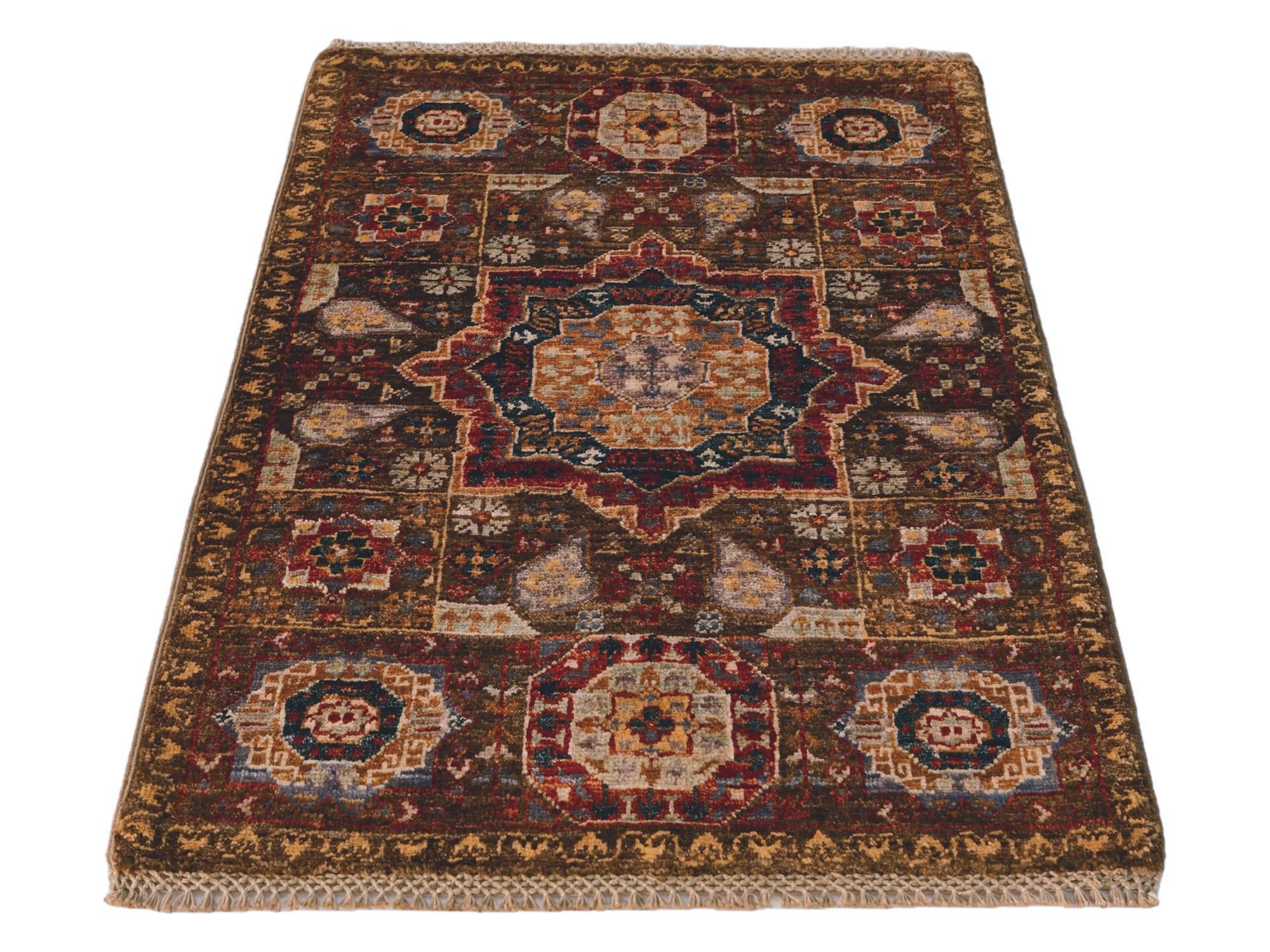 2' 1 x 3' Hand Knotted Mamluk Ziegler Rug