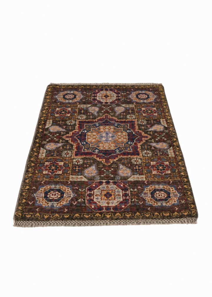 2' 1 x 3' Hand Knotted Mamluk Ziegler Rug