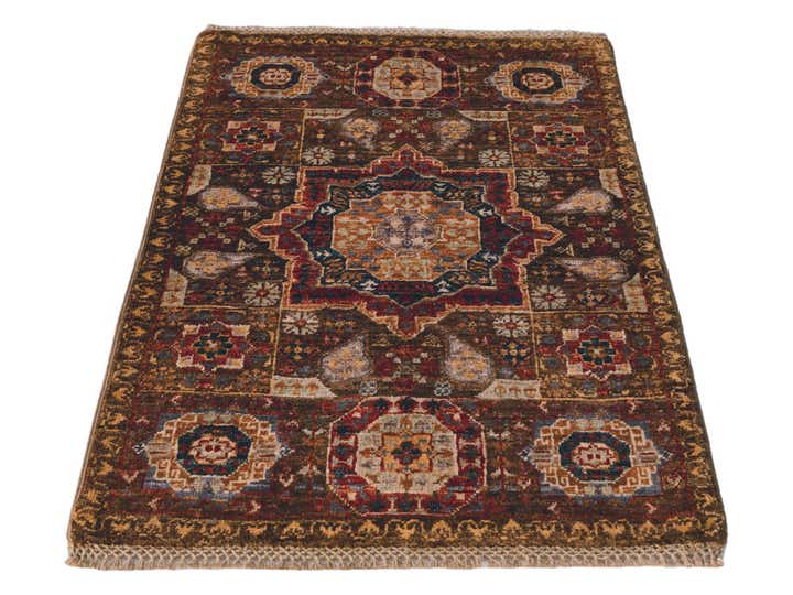 2' 1 x 3' Hand Knotted Mamluk Ziegler Rug
