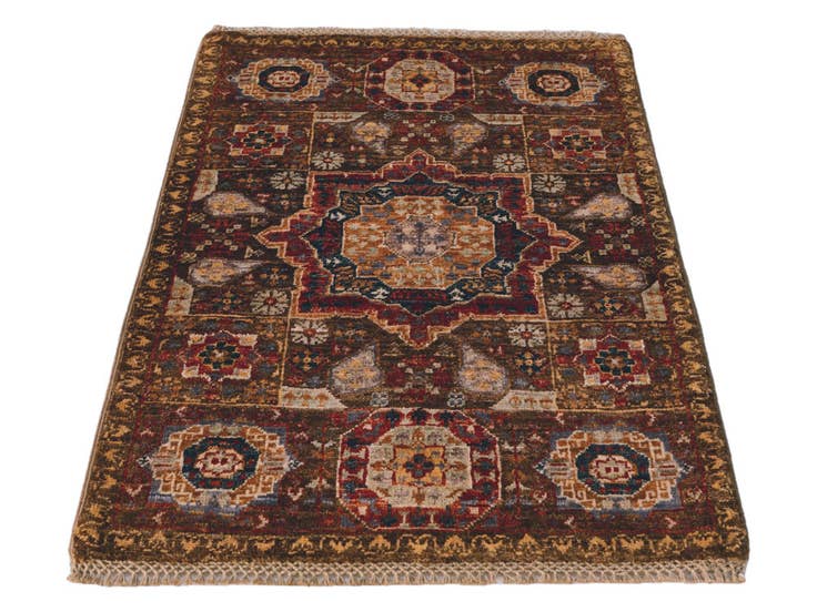 Detail image of 2' 1 x 3' Hand Knotted Mamluk Ziegler Rug