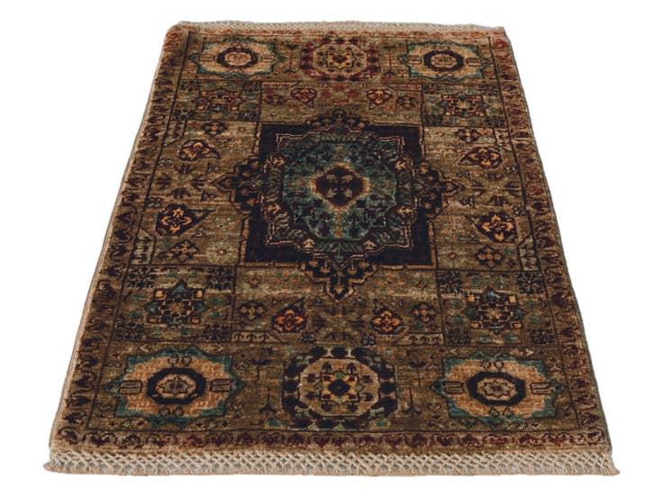 Detail image of 1' 9 x 3' 1 Hand Knotted Mamluk Ziegler Rug