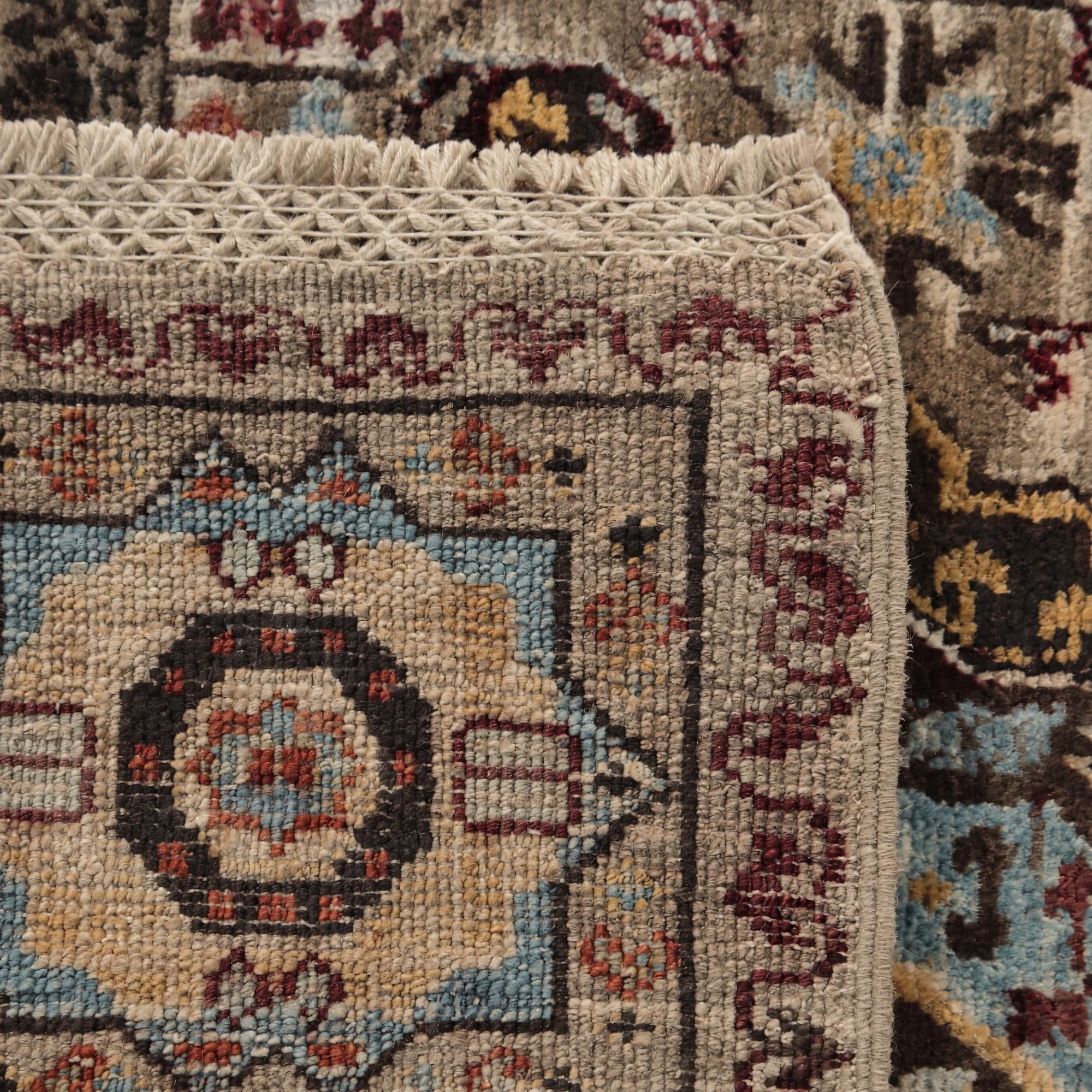 55cm x 95cm Hand Knotted Mamluk Ziegler Rug