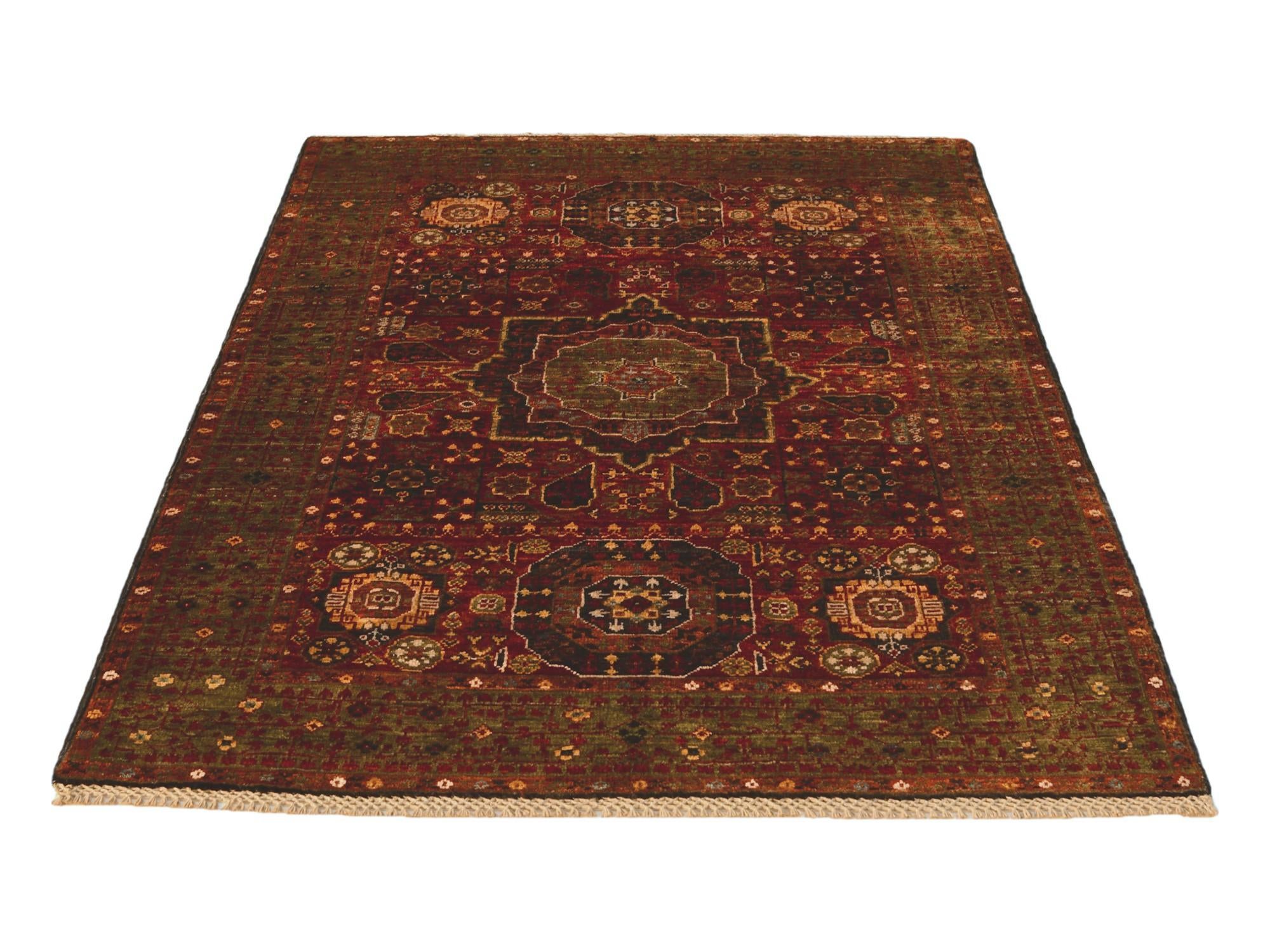 3' 7 x 5' 5 Hand Knotted Mamluk Ziegler Rug