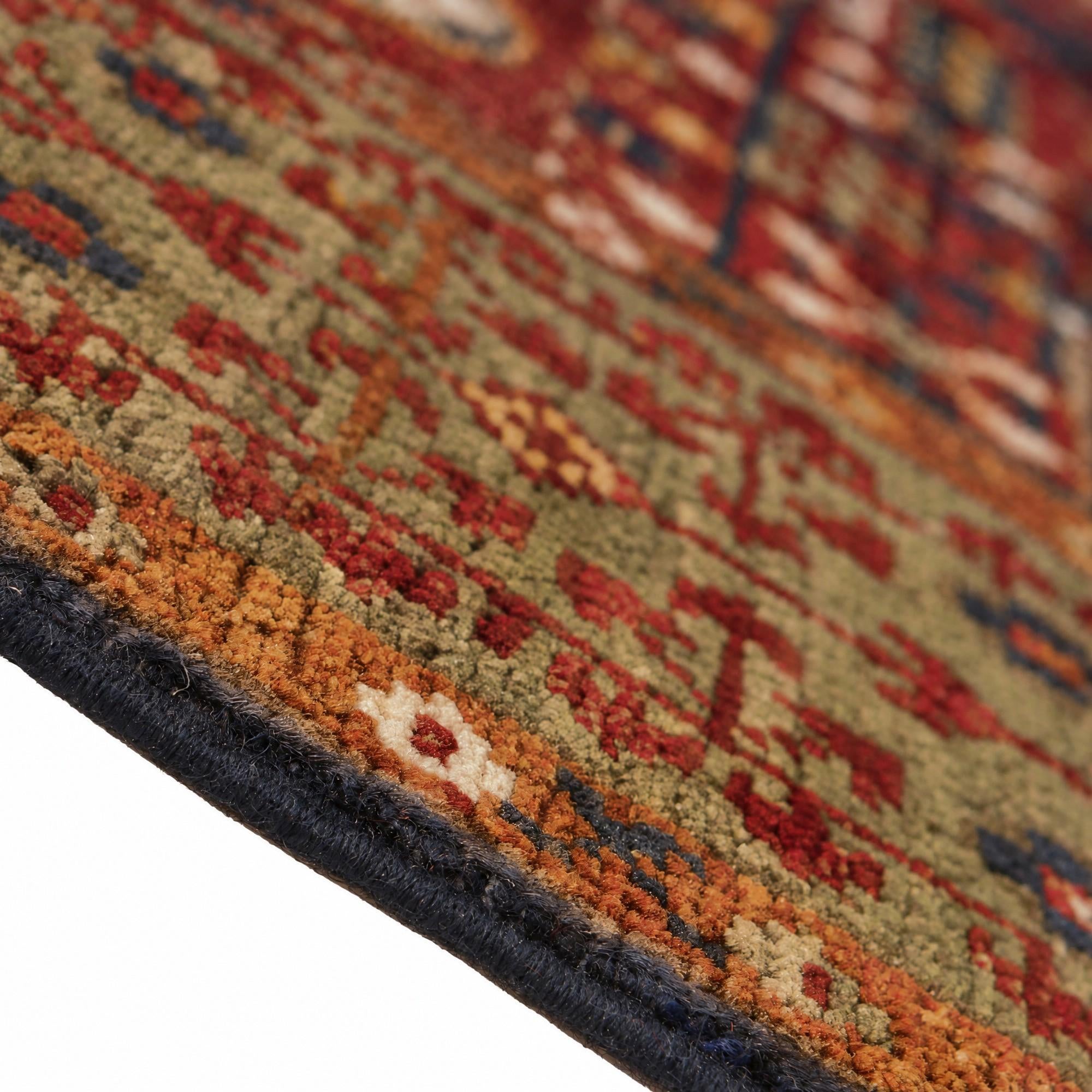 110cm x 165cm Hand Knotted Mamluk Ziegler Rug