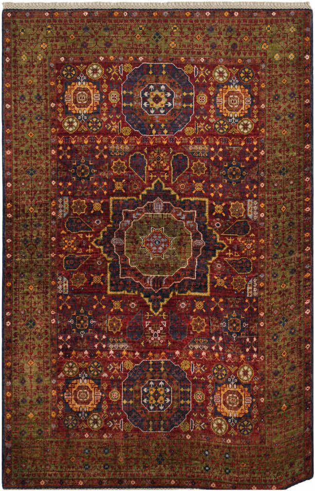 3' 7 x 5' 5 Hand Knotted Mamluk Ziegler Rug