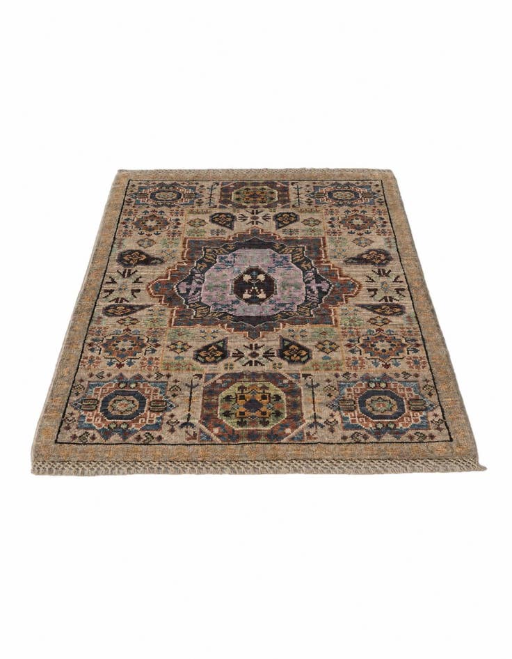 Detail image of 2' x 3' Hand Knotted Mamluk Ziegler Rug
