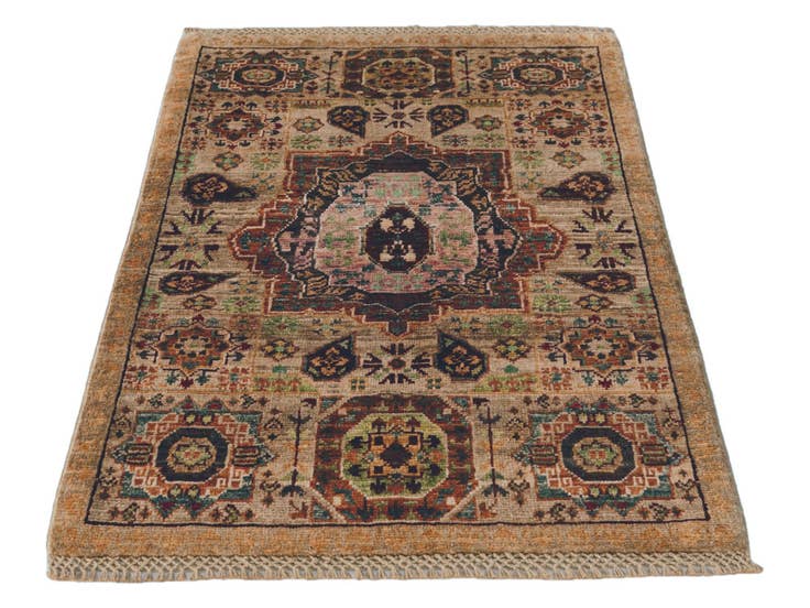 Detail image of 2' x 3' Hand Knotted Mamluk Ziegler Rug