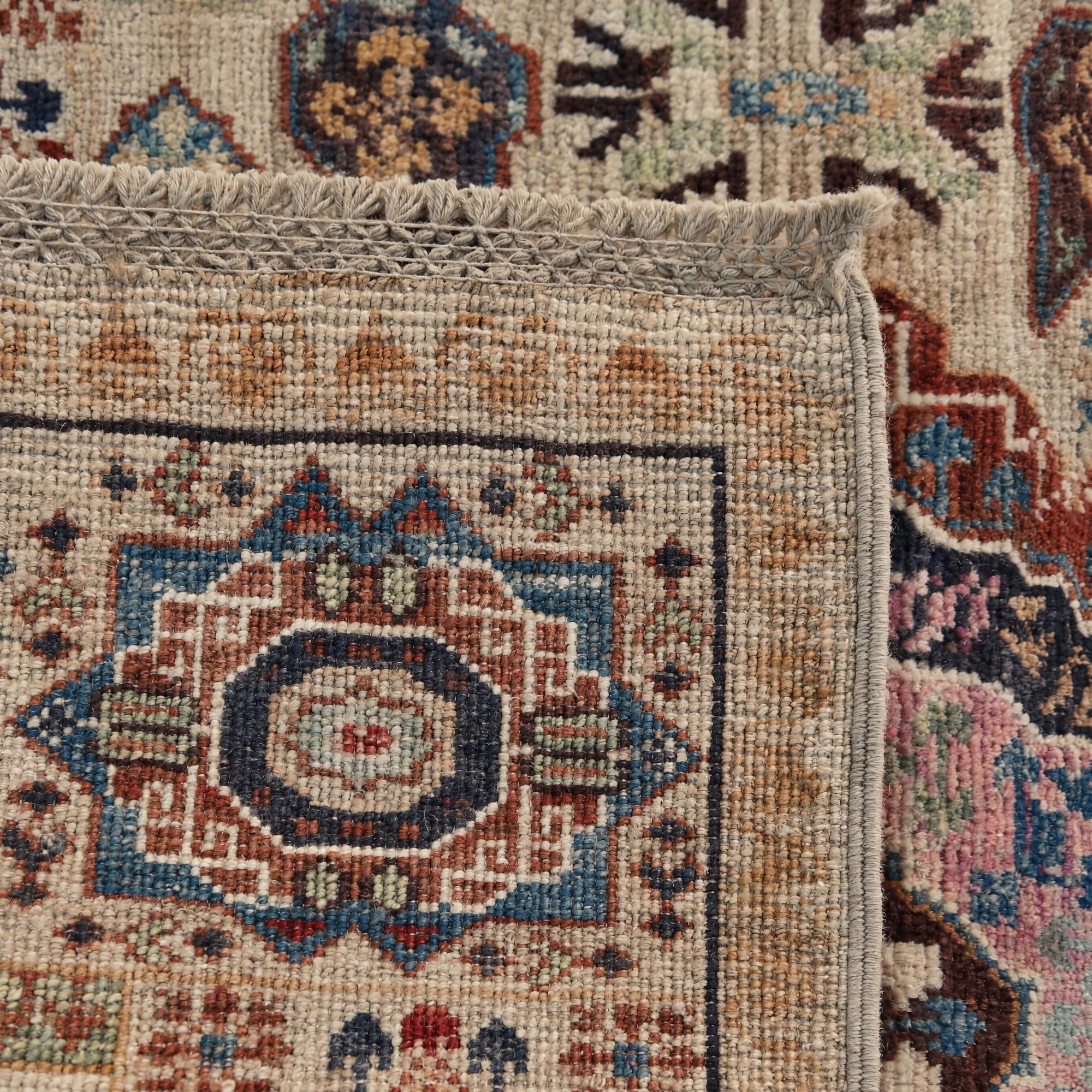 60cm x 90cm Hand Knotted Mamluk Ziegler Rug