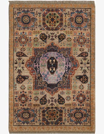2' x 3' Hand Knotted Mamluk Ziegler Rug
