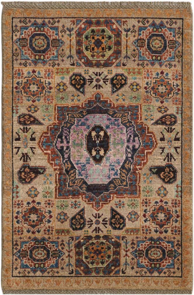 2' x 3' Hand Knotted Mamluk Ziegler Rug
