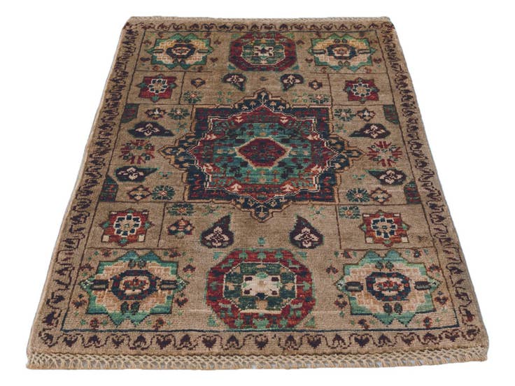 Detail image of 2' x 3' Hand Knotted Mamluk Ziegler Rug