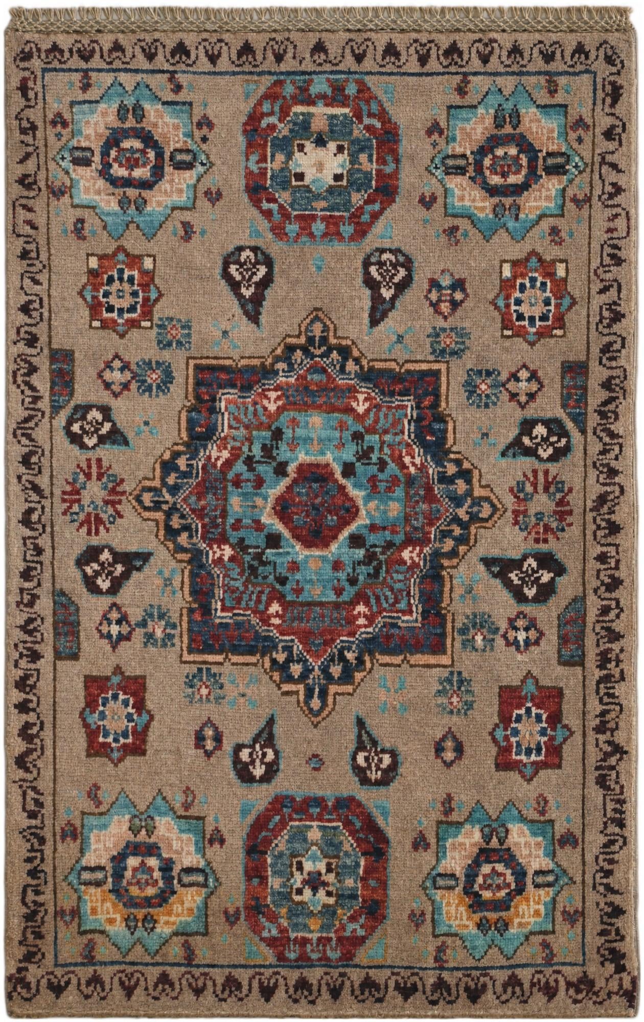 2' x 3' Hand Knotted Mamluk Ziegler Rug