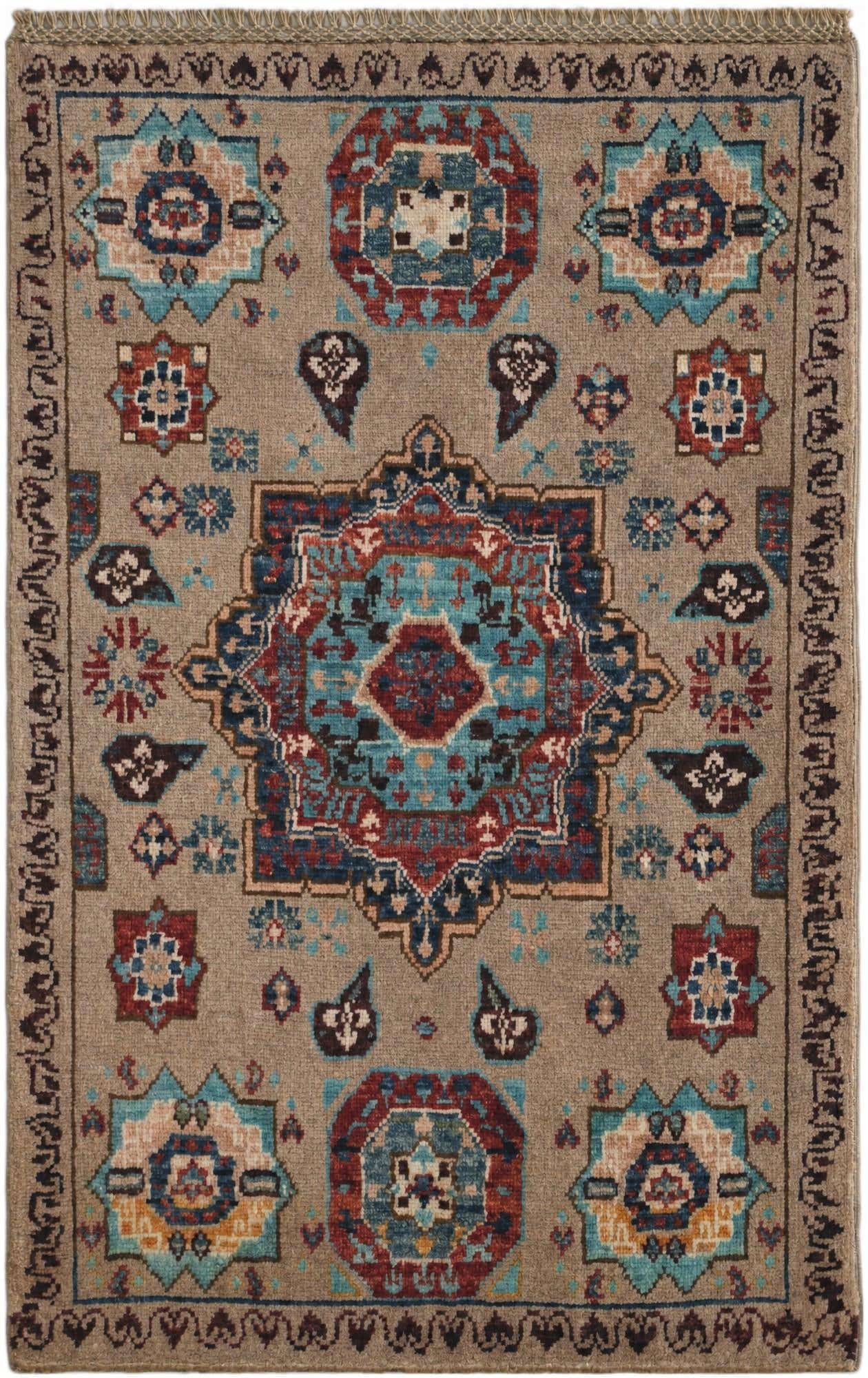 2' x 3' Hand Knotted Mamluk Ziegler Rug