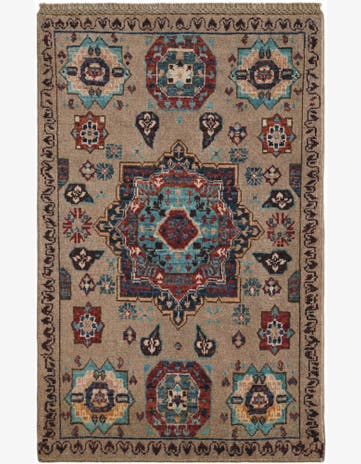 2' x 3' Hand Knotted Mamluk Ziegler Rug