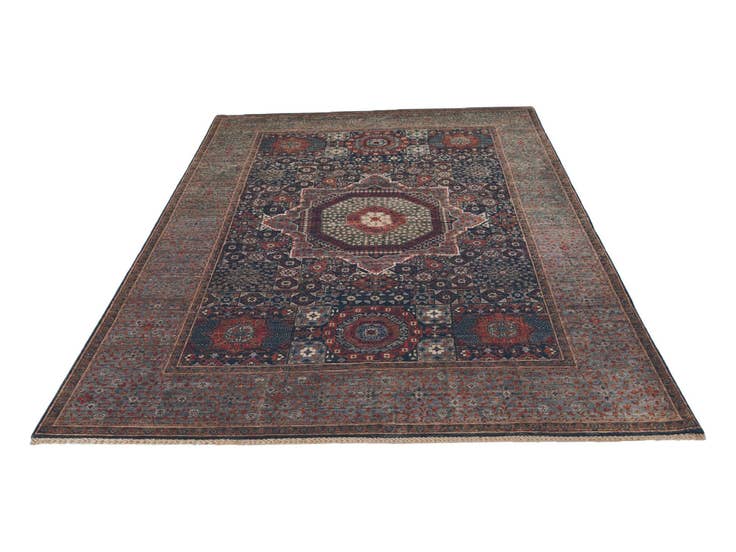 Detail image of 6' 5 x 9' 2 Hand Knotted Mamluk Ziegler Rug