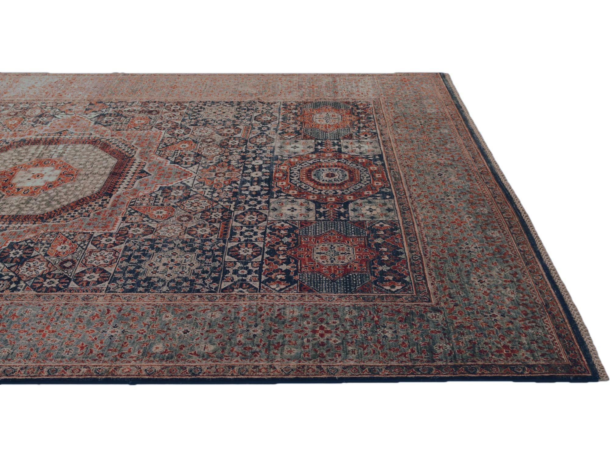 6' 5 x 9' 2 Hand Knotted Mamluk Ziegler Rug
