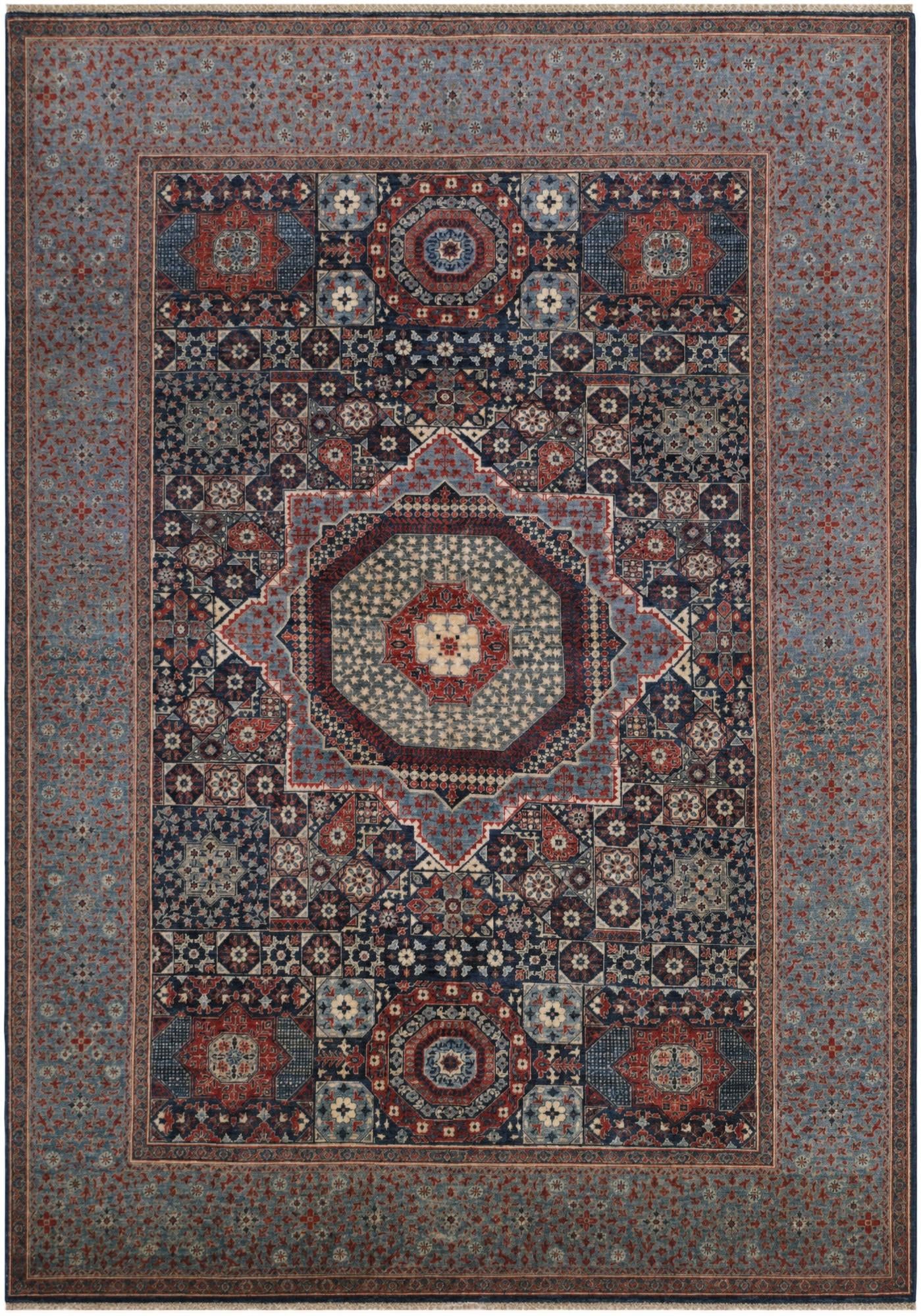 6' 5 x 9' 2 Hand Knotted Mamluk Ziegler Rug