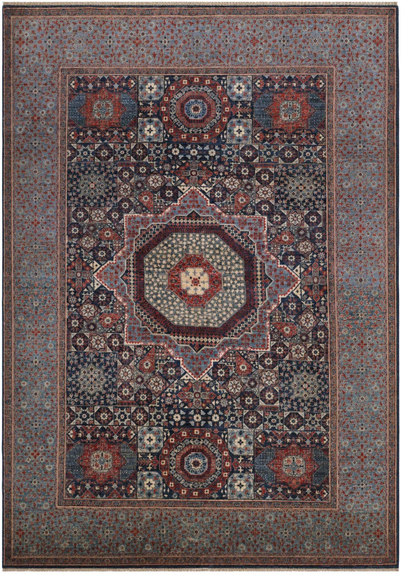 6' 5 x 9' 2 Hand Knotted Mamluk Ziegler Rug
