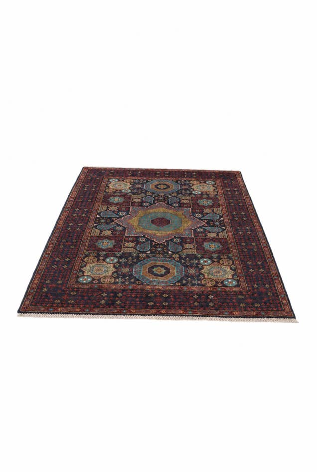 Detail image of 4' 2 x 6' Hand Knotted Mamluk Ziegler Rug
