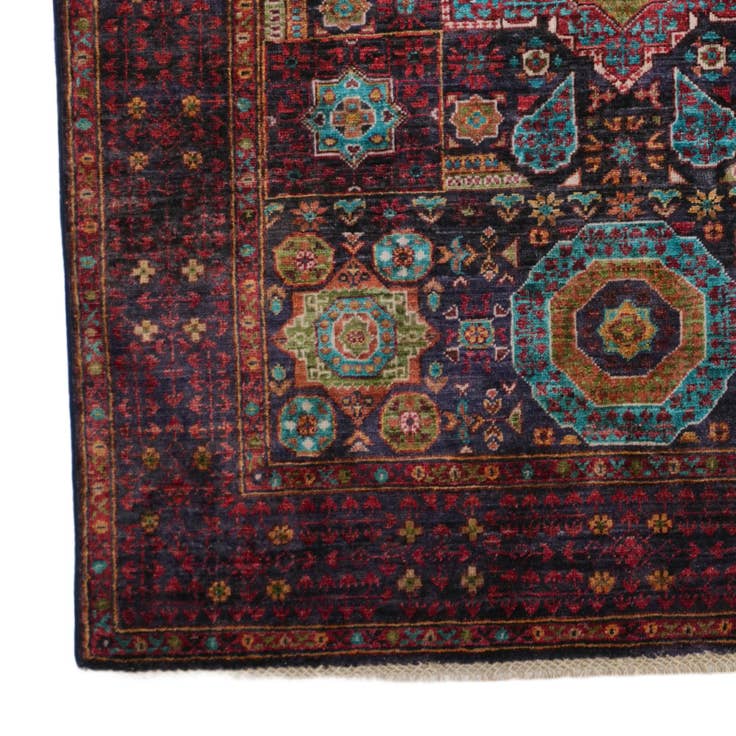 Detail image of 4' 2 x 6' Hand Knotted Mamluk Ziegler Rug