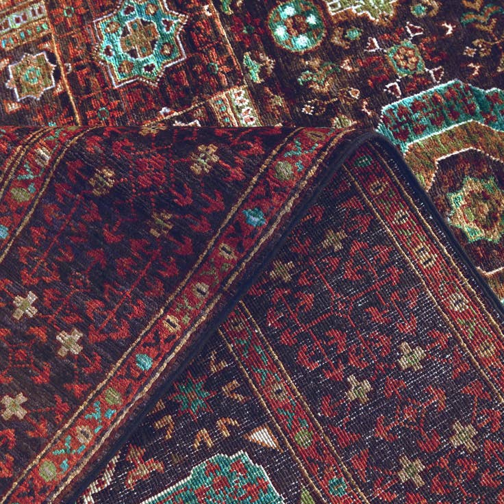 Detail image of 4' 2 x 6' Hand Knotted Mamluk Ziegler Rug