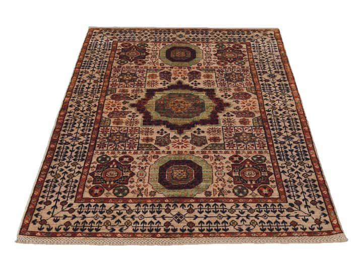 3' 6 x 5' 1 Hand Knotted Mamluk Ziegler Rug