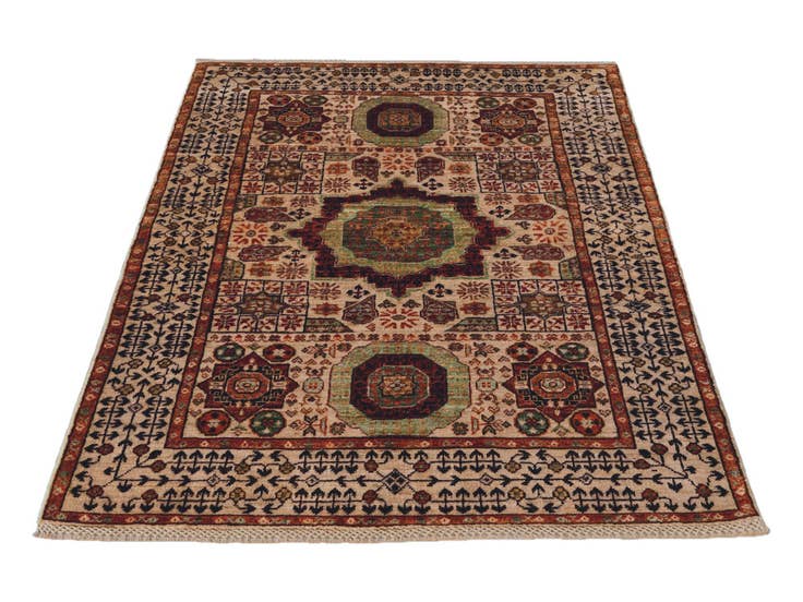 Detail image of 3' 6 x 5' 1 Hand Knotted Mamluk Ziegler Rug