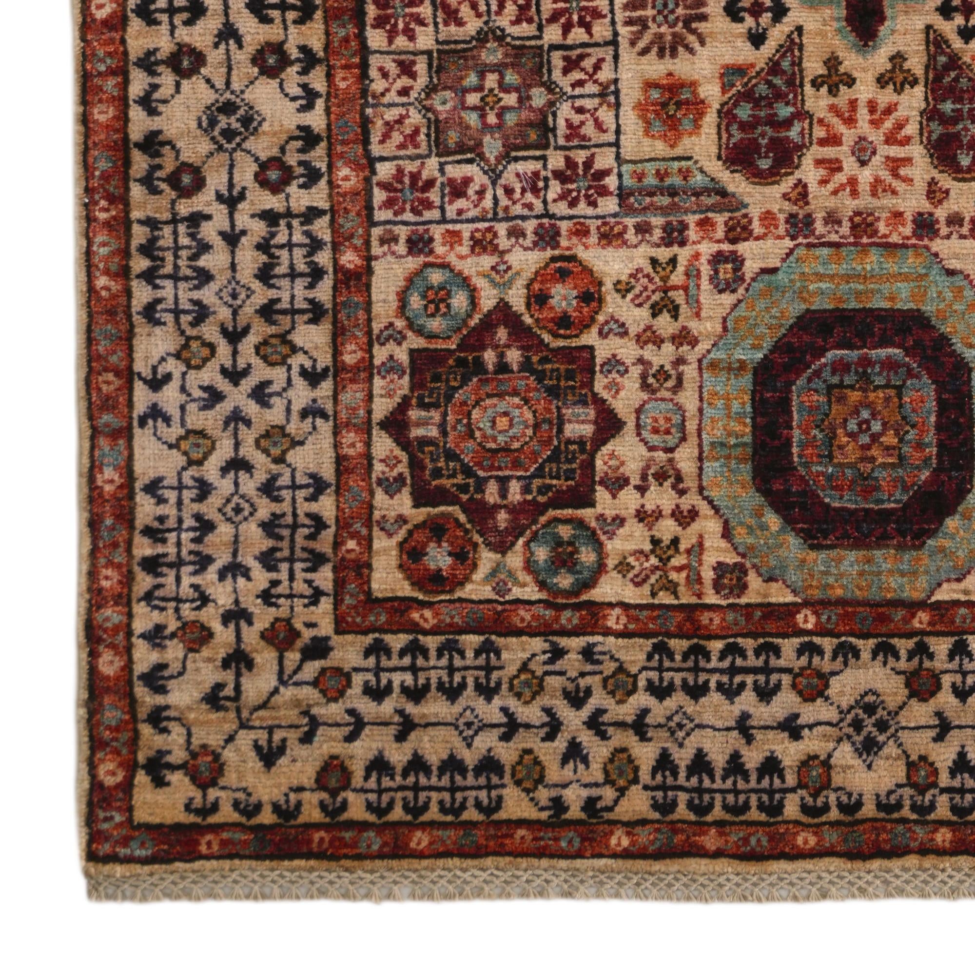 3' 6 x 5' 1 Hand Knotted Mamluk Ziegler Rug