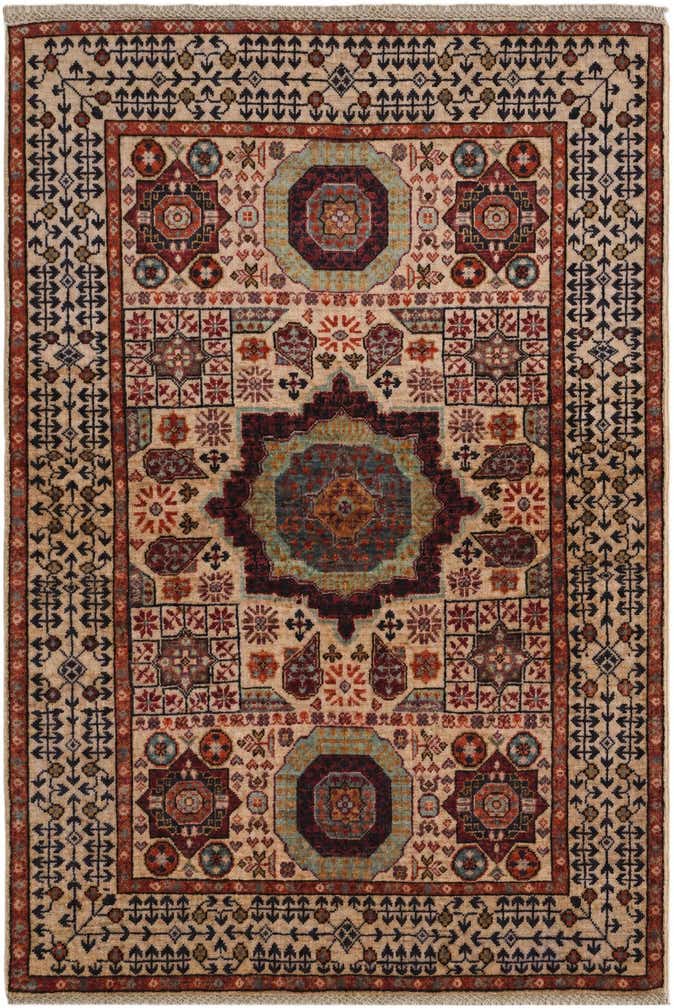 3' 6 x 5' 1 Hand Knotted Mamluk Ziegler Rug