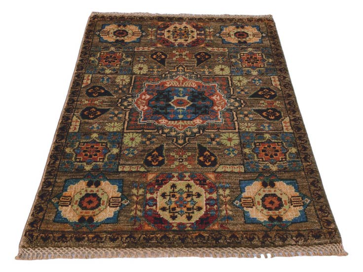 Detail image of 2' x 3' Hand Knotted Mamluk Ziegler Rug