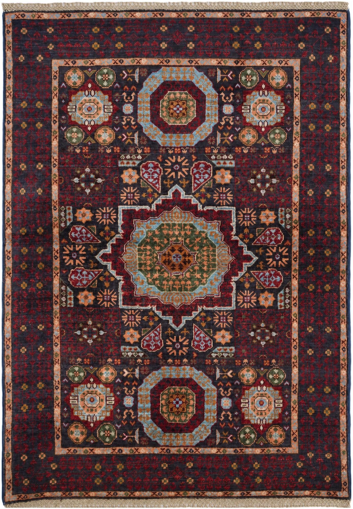 3' 5 x 4' 11 Hand Knotted Mamluk Ziegler Rug